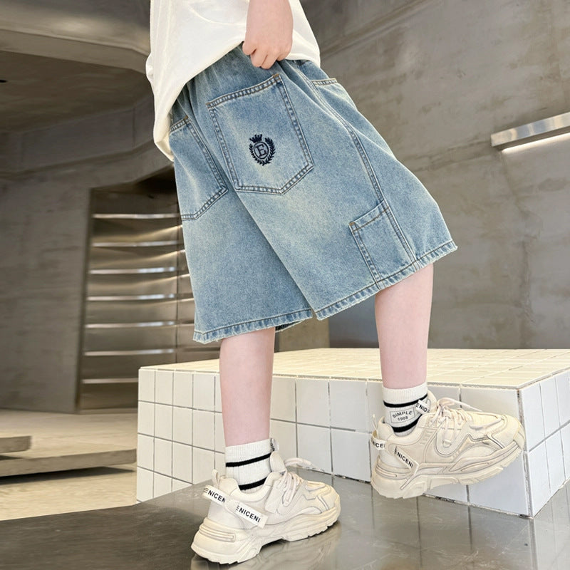 Unisex stylische Denim-Shorts mit großen Taschen Echo Archiv
