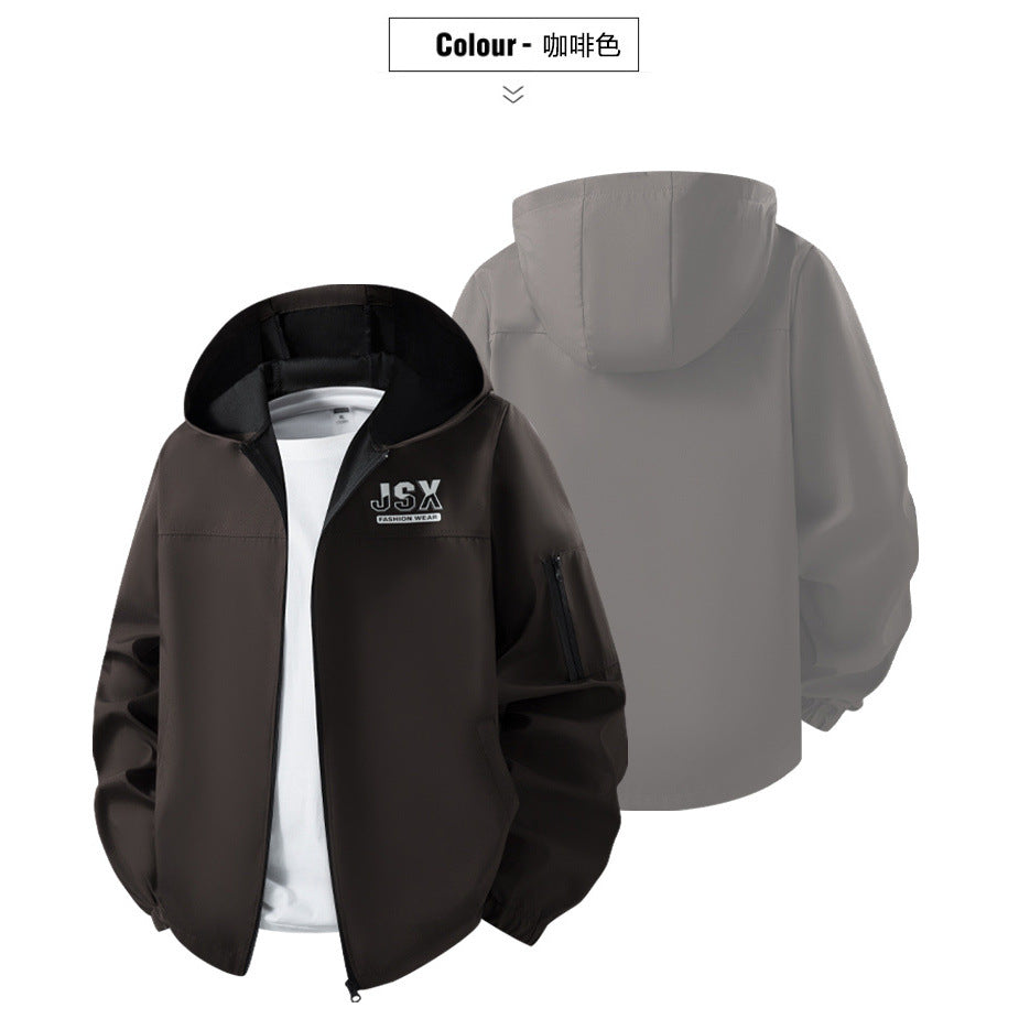 Herren Sportliche Windbreakerjacke mit Kapuze Echo Archiv