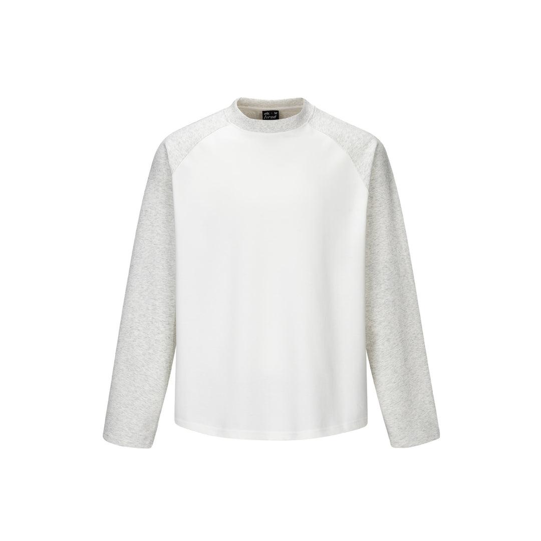 Unisex Raglan-Langarm‑Sweatshirt aus Baumwollmischung mit kontrastierenden Ärmeln und geripptem Rundhals Echoarchiv