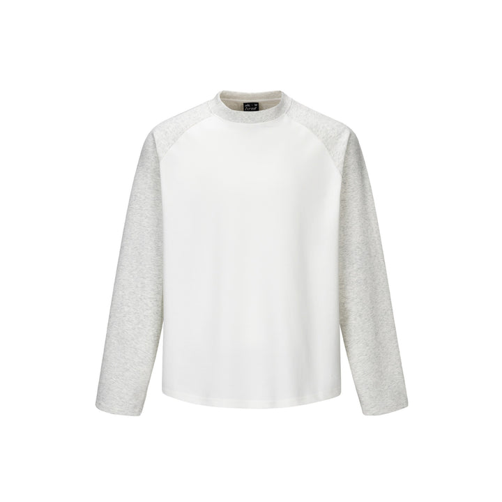 Unisex Raglan-Langarm‑Sweatshirt aus Baumwollmischung mit kontrastierenden Ärmeln und geripptem Rundhals Echoarchiv