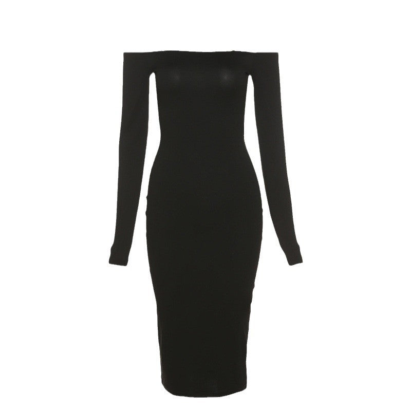 Damen Figurumspielendes Midikleid mit schulterfreier Silhouette Echo Archiv