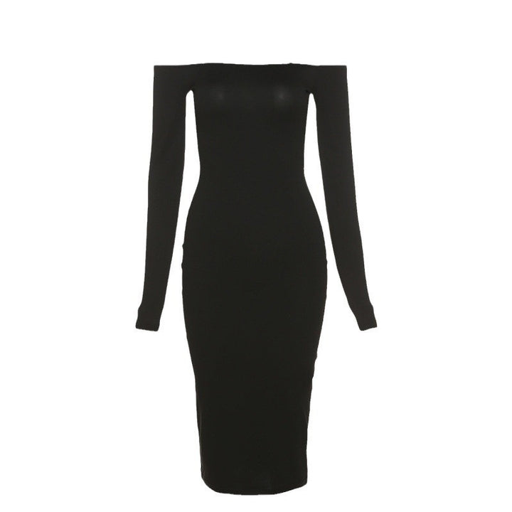 Damen Figurumspielendes Midikleid mit schulterfreier Silhouette Echo Archiv