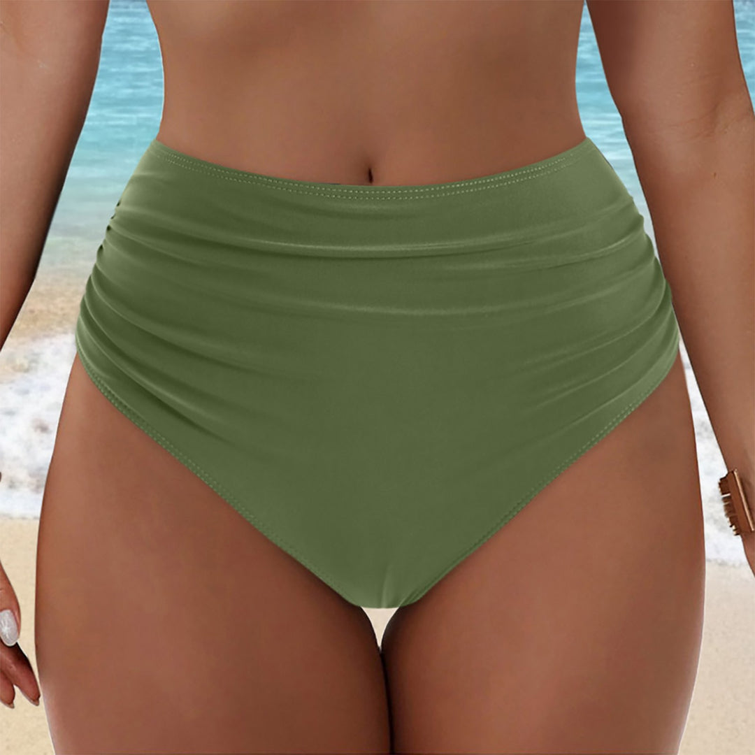 Damen Hochgeschnittenes Bikini-Höschen mit Rüschendetails Echo Archiv