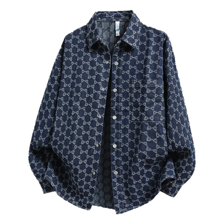 Herren lässige Overshirtjacke mit einzigartigem Muster Echoarchiv
