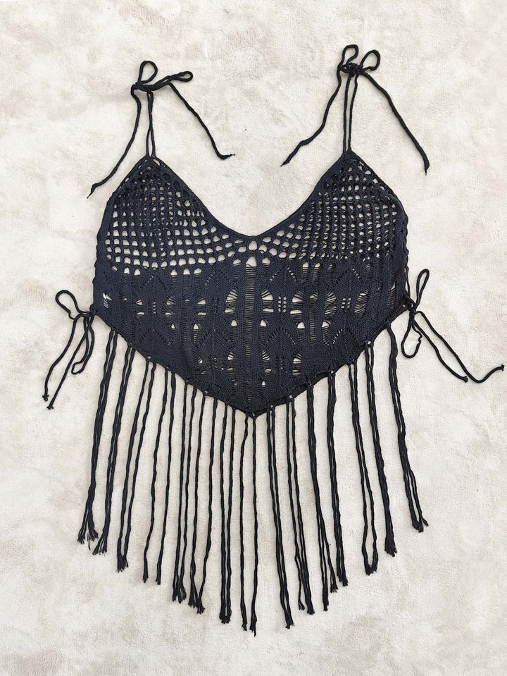 Damen Häkel-Bikinioberteil mit fransigen Details Echo Archiv