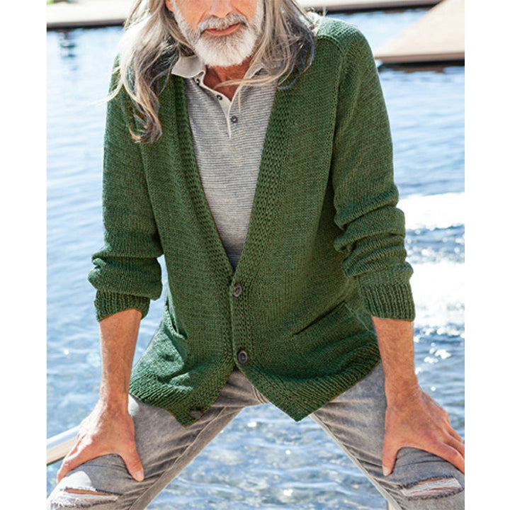 Herren Strickcardigan mit Kapuze und aufgesetzten Taschen Echo Archiv
