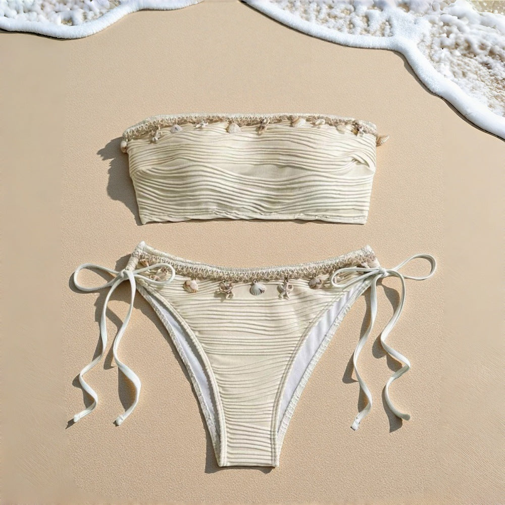 Damen Bandeau-Bikini mit raffinierten Muschel-Details Echo Archiv