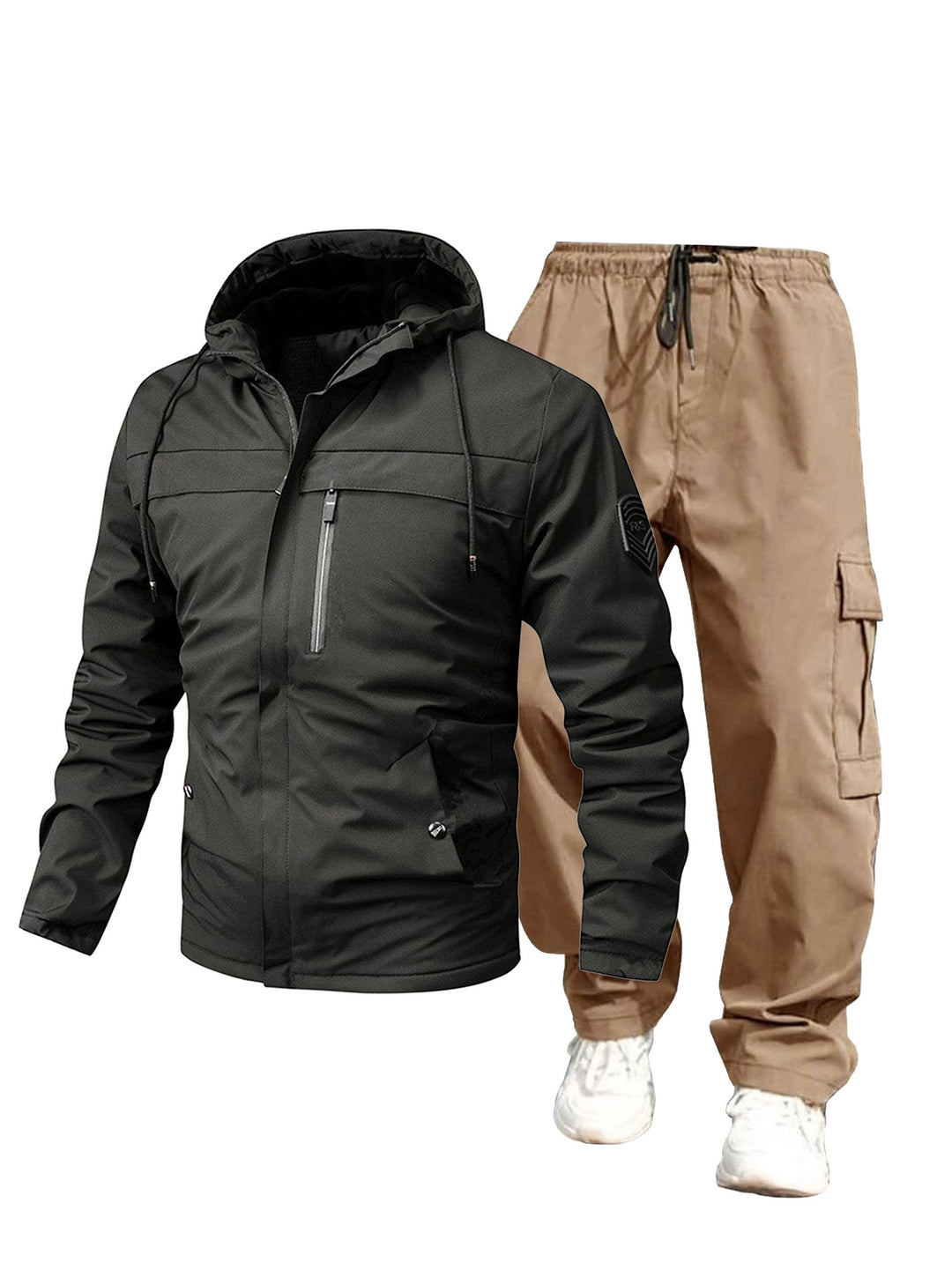 Herren Wetterfeste Outdoor-Jacke und Cargo-Hose Echo Archiv