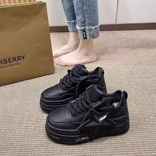 Damen Sportliche Plateau Sneakers mit modischem Sternen-Design Echo Archiv