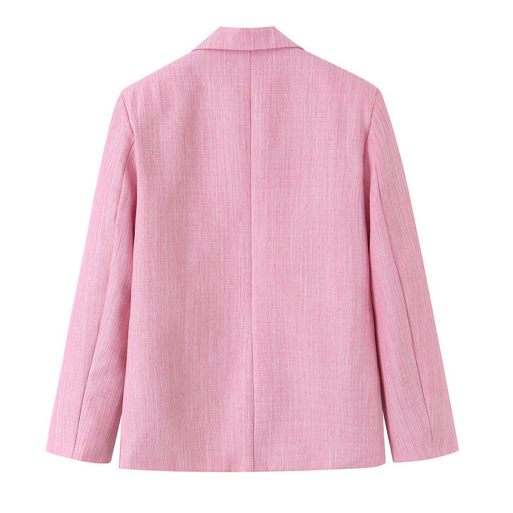 Damen Zweiteiliges Business-Set mit tailliertem Ein-Knopf-Blazer und weiter Bundfaltenhose Echo Archiv