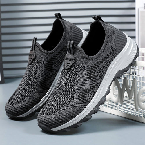 Damen nan nahtloser Strick-Slip-On Komfort-Sneaker mit elastischem Sockenschuh, stoßdämpfender EVA-Zwischensohle und griffiger Profilgummisohle Echo Archiv