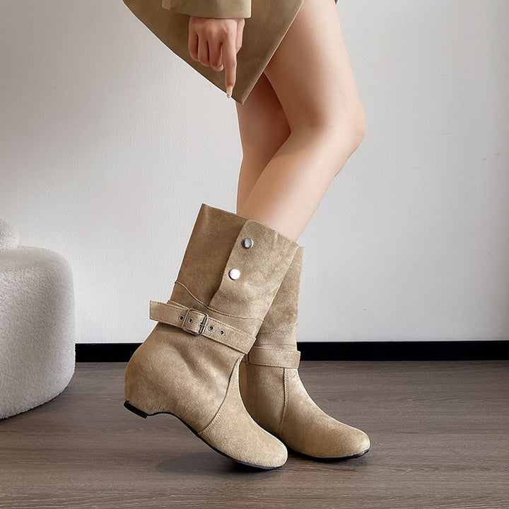 Damen Elegante Stiefeletten mit modischer Schnalle Echo Archiv