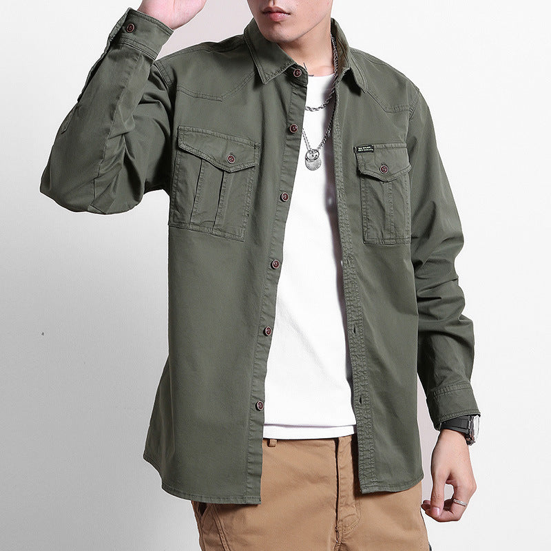 Herren Lockeres Utility-Hemd mit Pattentaschen und Workwear-Details Echo Archiv