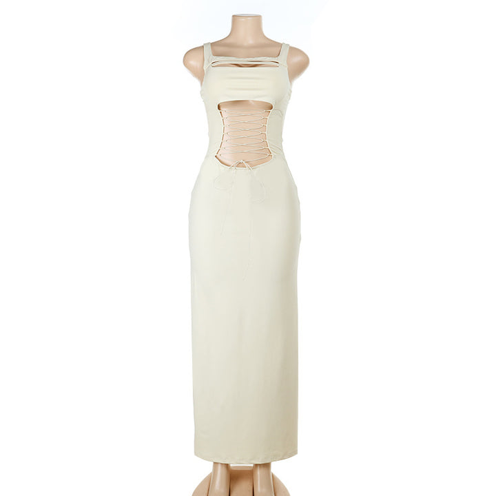 Damen Maxikleid mit raffiniertem Cut-Out-Design und attraktiver Schnürung Echo Archiv