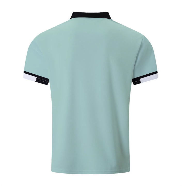 Herren modisches Poloshirt mit innovativem Kragen und sportlichen Akzenten Echoarchiv