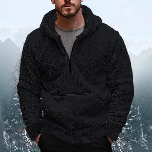 Herren Fleece Kapuzenpullover mit praktischer Kängurutasche Echoarchiv