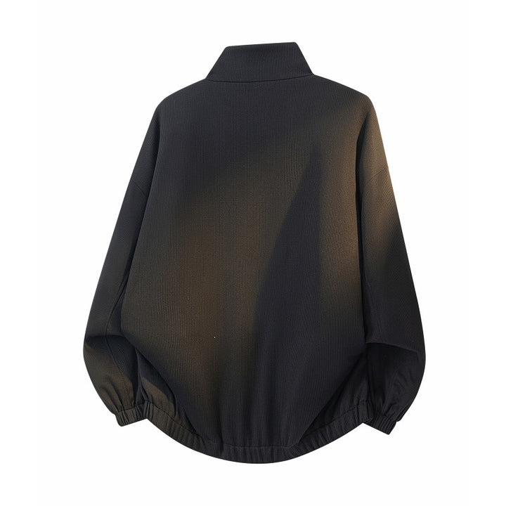 Damen Oversize Strukturiertes Bomberjacke mit Stehkragen, Raglanärmeln & elastischem Saum Echoarchiv
