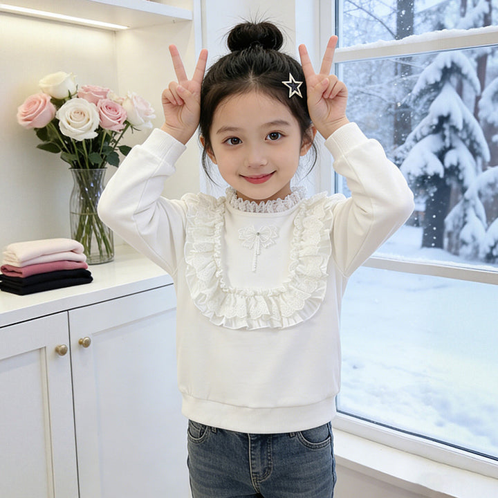 Mädchen Sweatshirt mit Rüschendetails Echo Archiv