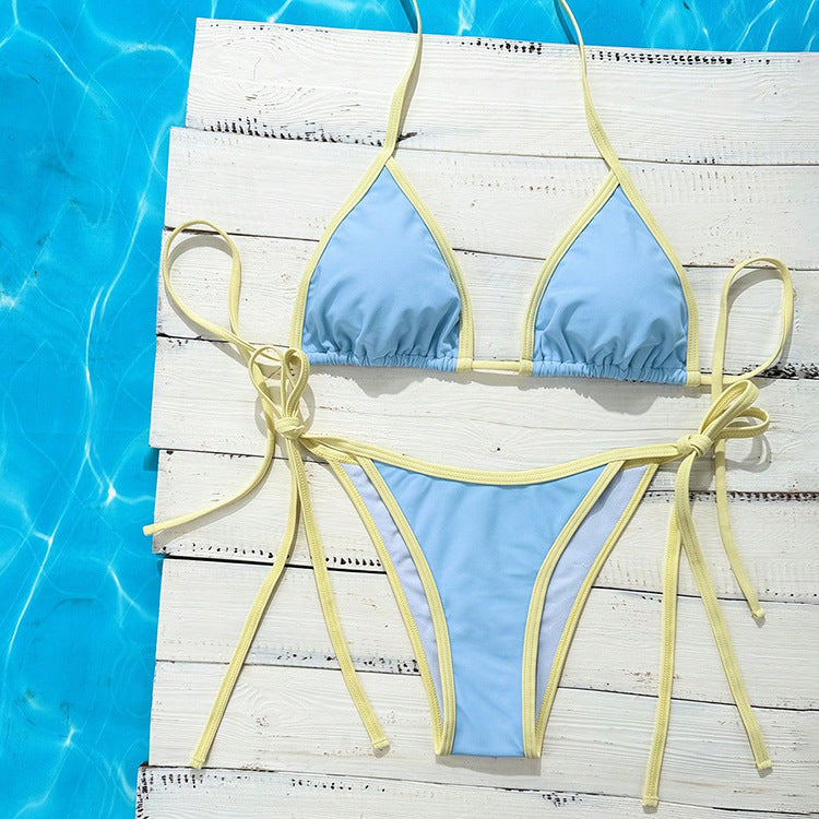 Damen Triangel-Bikini mit verstellbaren Bindebändern und glamourösen Akzenten Echo Archiv