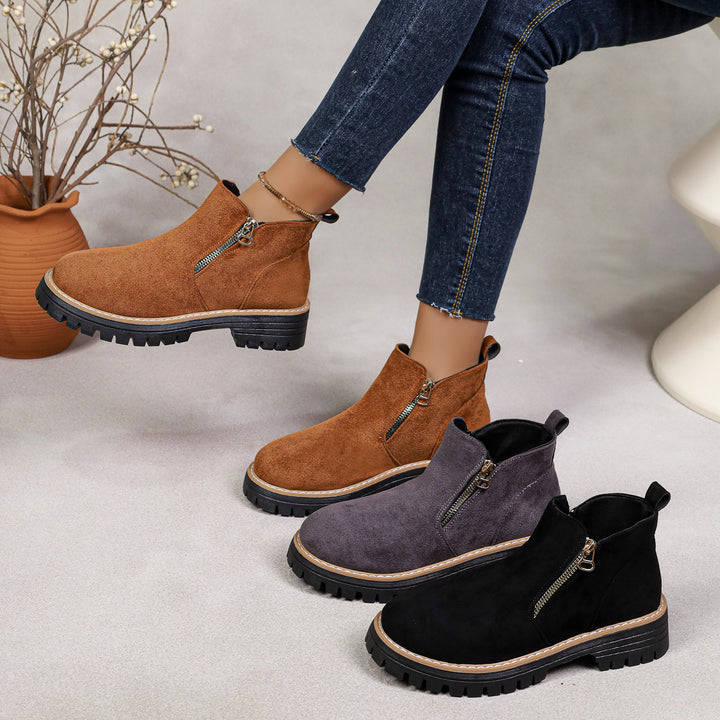 Damen Stylische Ankle Boots mit Reißverschluss Echo Archiv