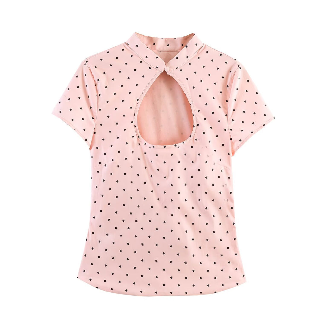 Damen Bluse mit innovativem Ausschnitt und elegantem Kragen Echo Archiv