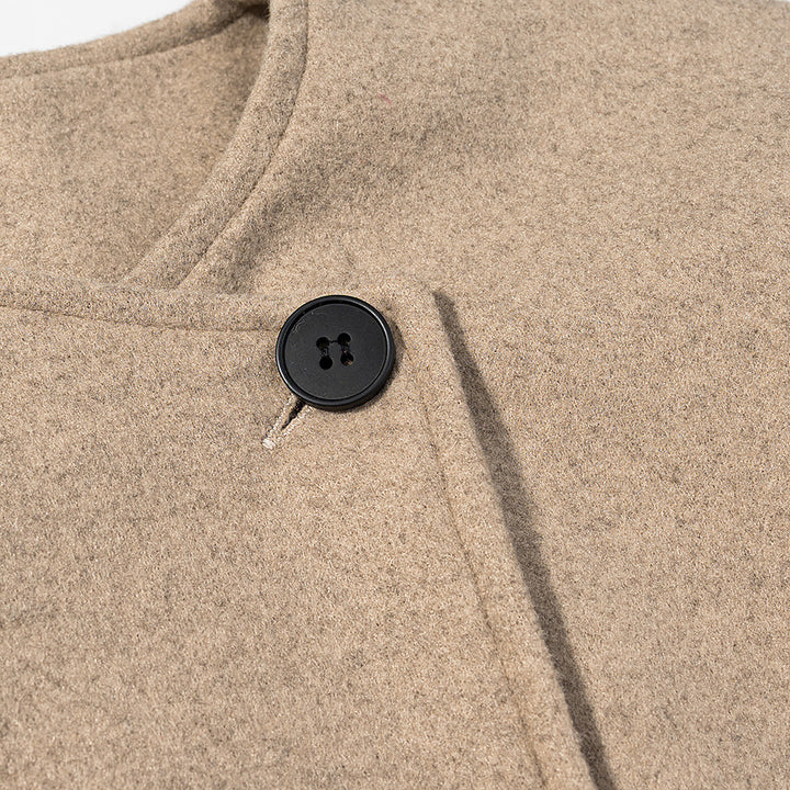 Damen Kurzer Boxy-Wollmix-Blazer mit asymmetrischer Knopfleiste Echo Archiv
