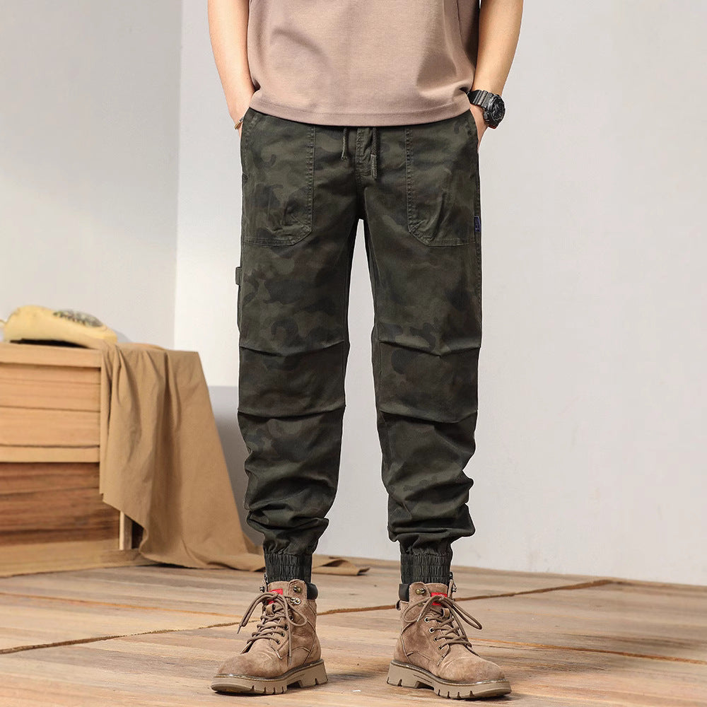 Herren Camouflage Utility-Joggerhose mit elastischem Tunnelzugbund, Kniefalten und Mehrfachtaschen Echo Archiv
