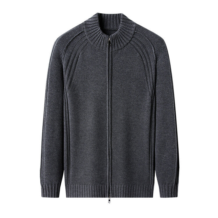Herren Strickjacke mit Reißverschluss und hohen Kragen Echoarchiv