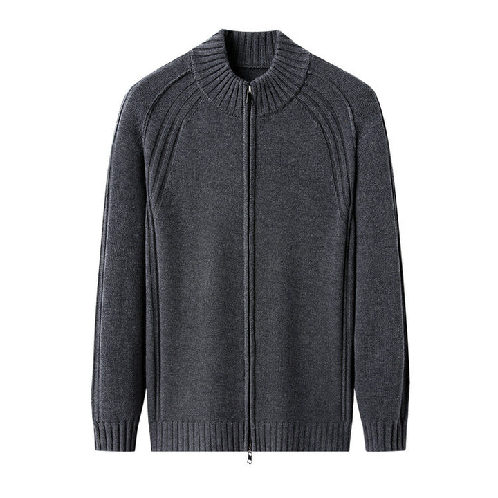 Herren Strickjacke mit Reißverschluss und hohen Kragen Echoarchiv