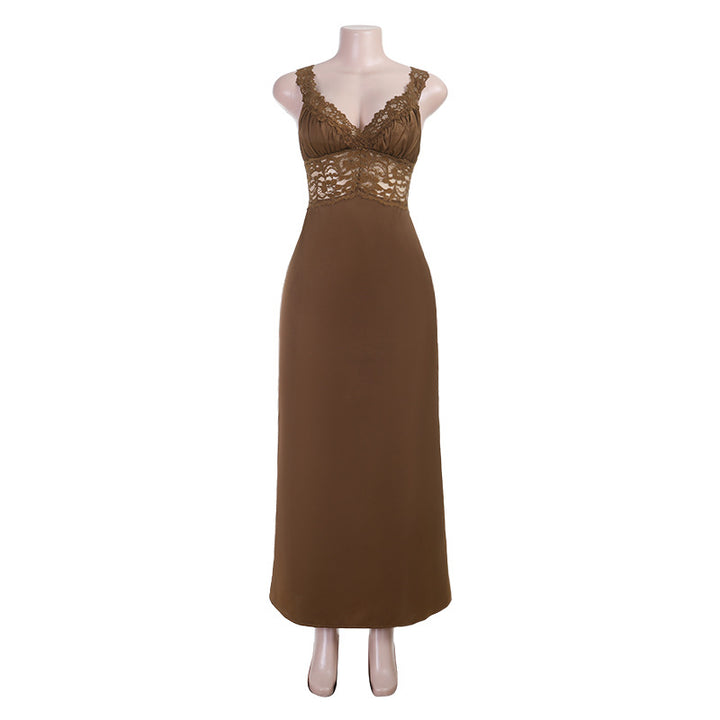 Damen Spitzen Maxikleid mit elegantem Unterbrustdesign Echo Archiv