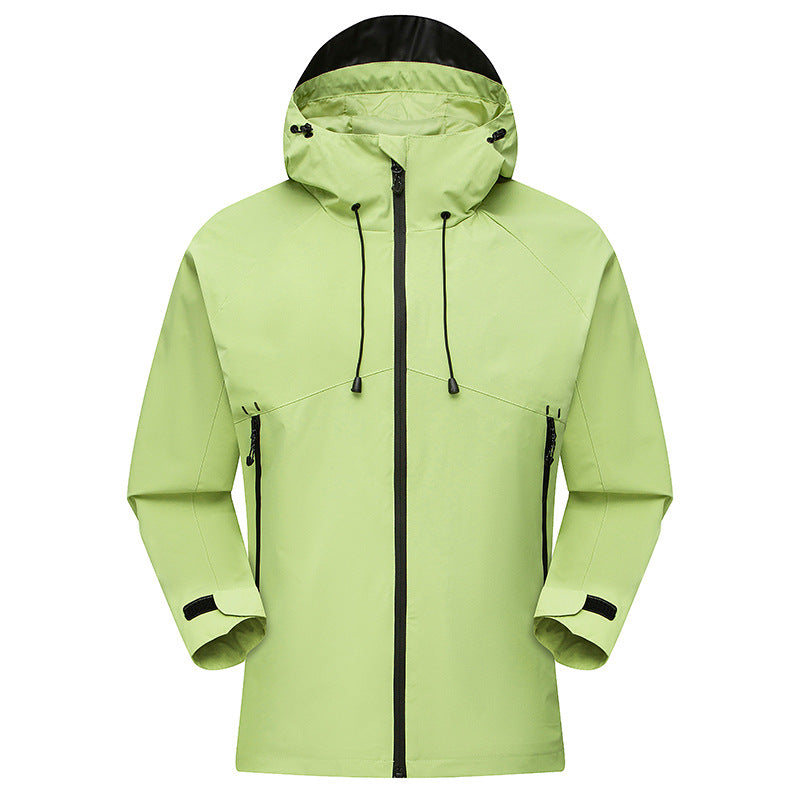 Herren winddichte Outdoor-Jacke mit verstellbarer Kapuze Echoarchiv