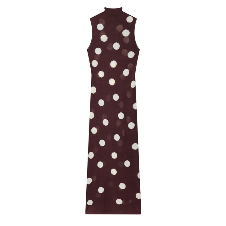 Damen Maxikleid mit hochgeschlossenem Kragen und verspieltem Punkte-Design Echo Archiv
