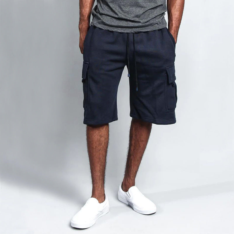 Herren Cargo-Shorts aus atmungsaktivem Sweatstoff mit verstellbarem Kordelzug und praktischen Taschen Echoarchiv
