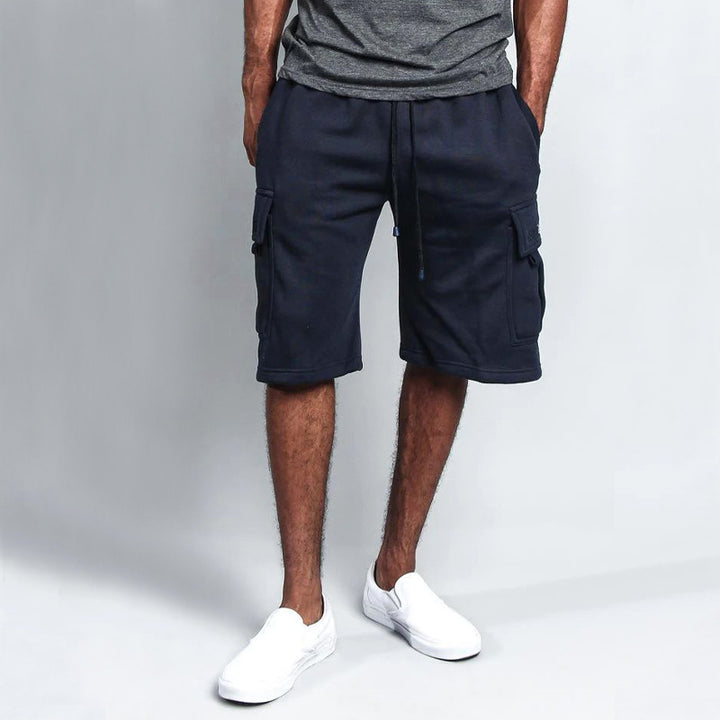 Herren Cargo-Shorts aus atmungsaktivem Sweatstoff mit verstellbarem Kordelzug und praktischen Taschen Echoarchiv