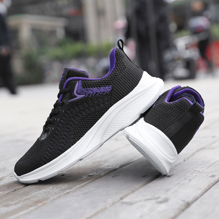 Damen nan nahtloser Strick-Walkingschuh mit atmungsaktivem Maschenoberteil, ergonomischer Wellendämpfung und verstärkter Fersenlasche Echo Archiv