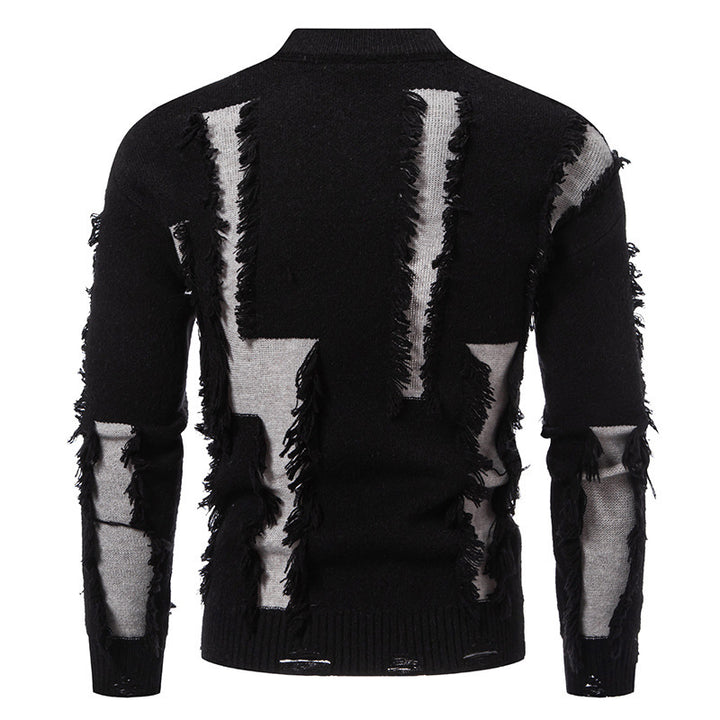 Herren Pullover mit auffälligem Fransen-Design Echoarchiv