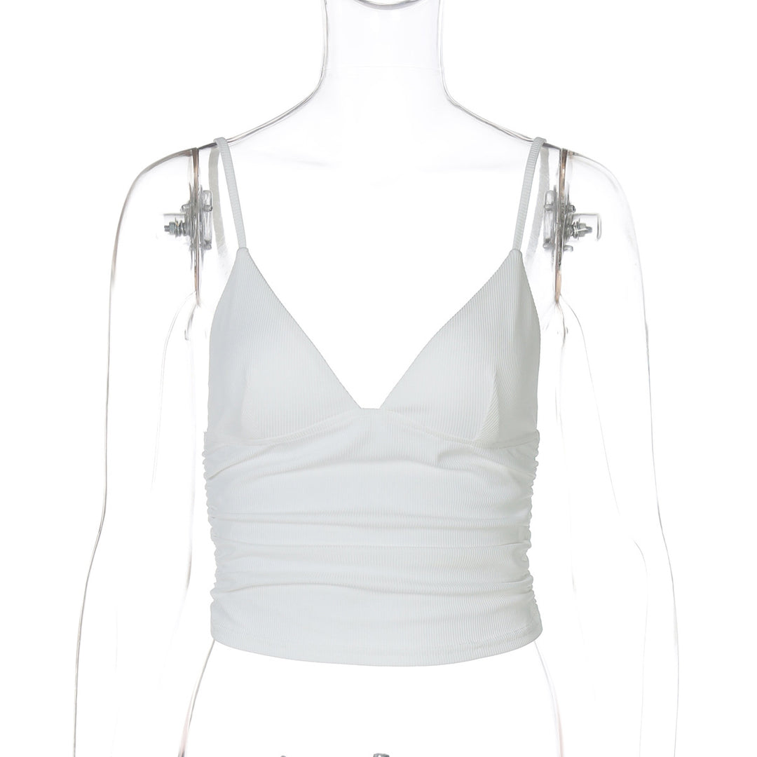Damen Elegantes Spaghetti-Top mit Raffungen Echo Archiv