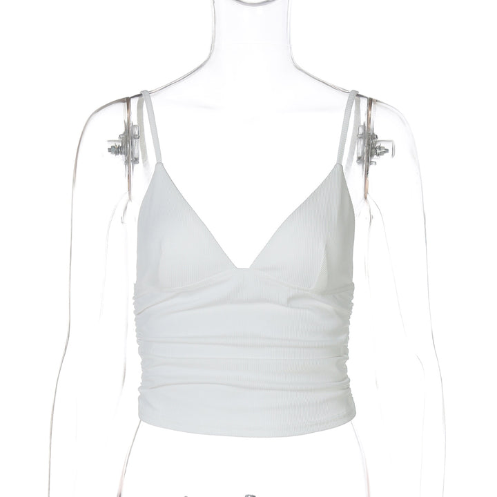 Damen Elegantes Spaghetti-Top mit Raffungen Echo Archiv