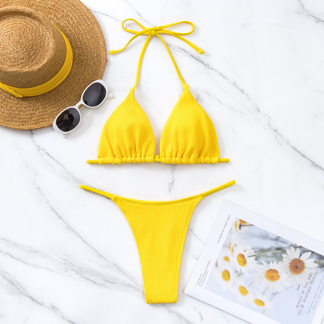 Damen Triangel-Bikini mit strukturiertem Material Echo Archiv