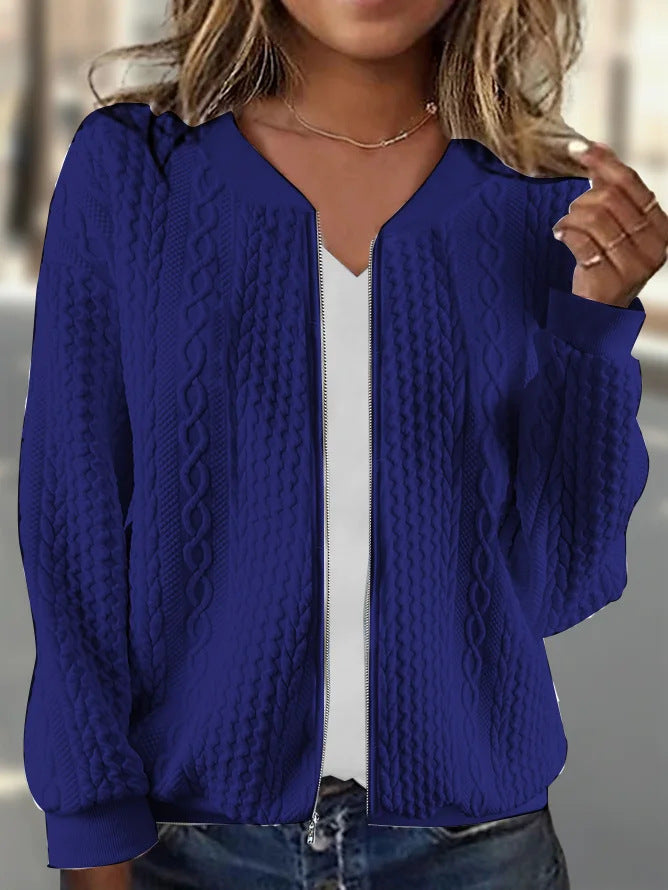 Damen Strickjacke mit Echoarchivrnem Kabelstrickmuster und eleganter Schnittführung Echoarchiv