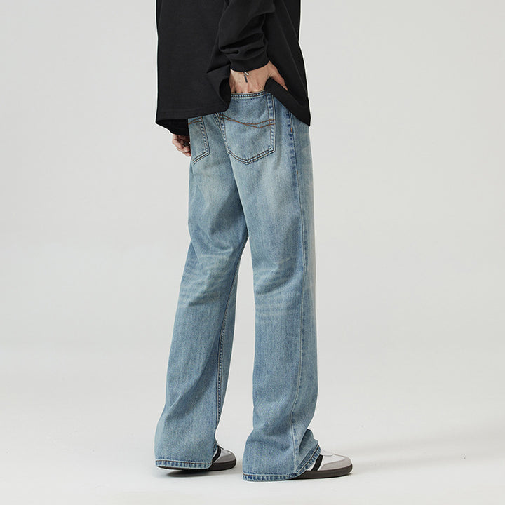 Herren Ausgestellte Vintage-Jeans mit weitem Bein, tiefem Bund und extra langer Länge Echo Archiv