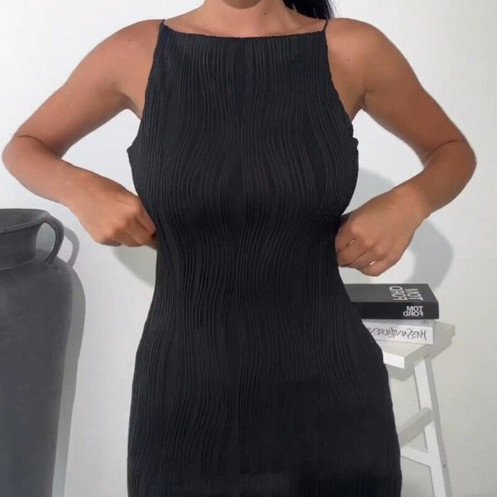 Damen Figurbetontes Mini-Kleid mit innovativer Rippstruktur Echo Archiv