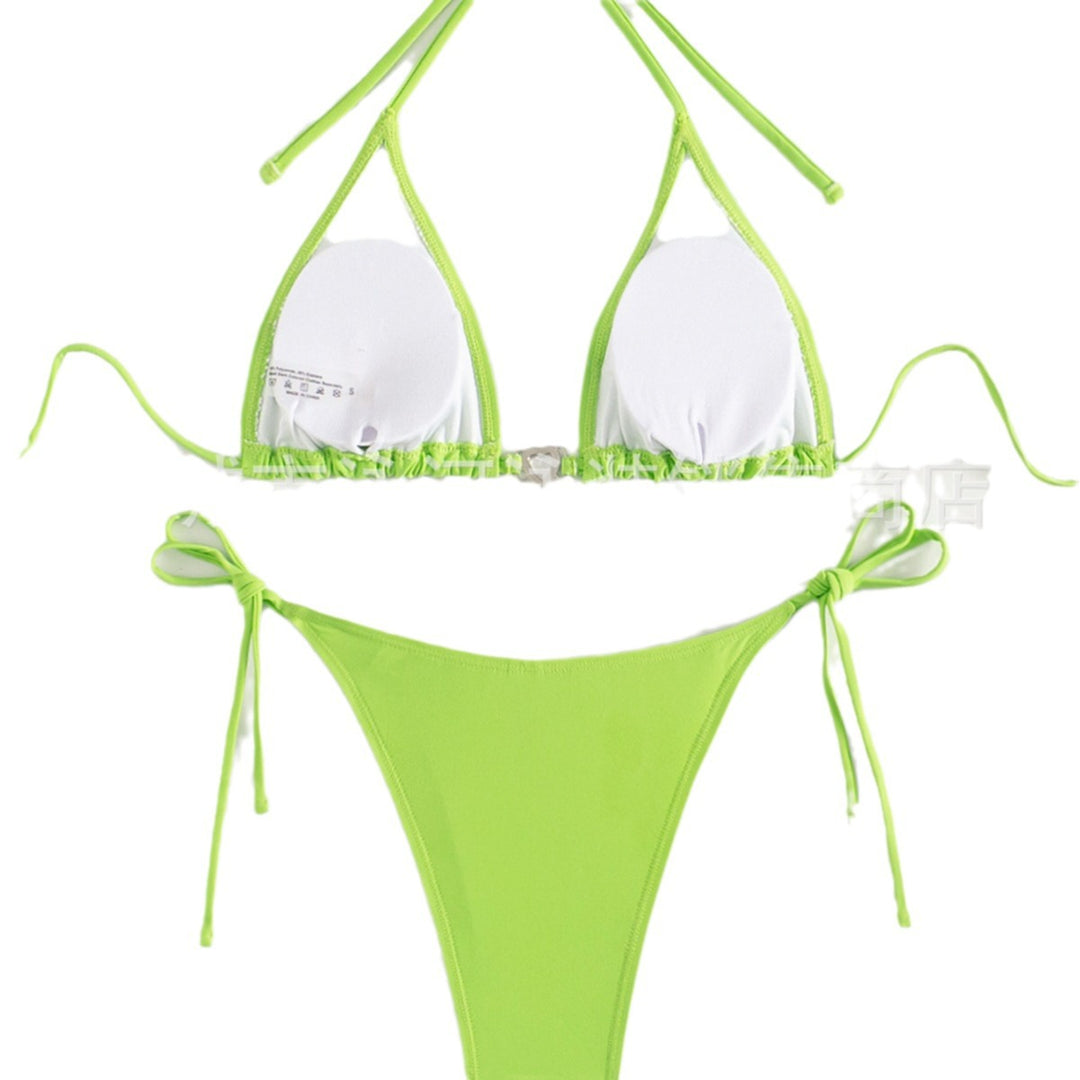 Damen Triangel-Bikini mit herzförmigen Akzenten und verstellbaren Riemen Echo Archiv