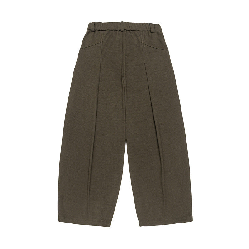 Damen Weite High‑Waist Plissee-Culotte-Hose mit Bundfalten und Gürtelschlaufen Echoarchiv