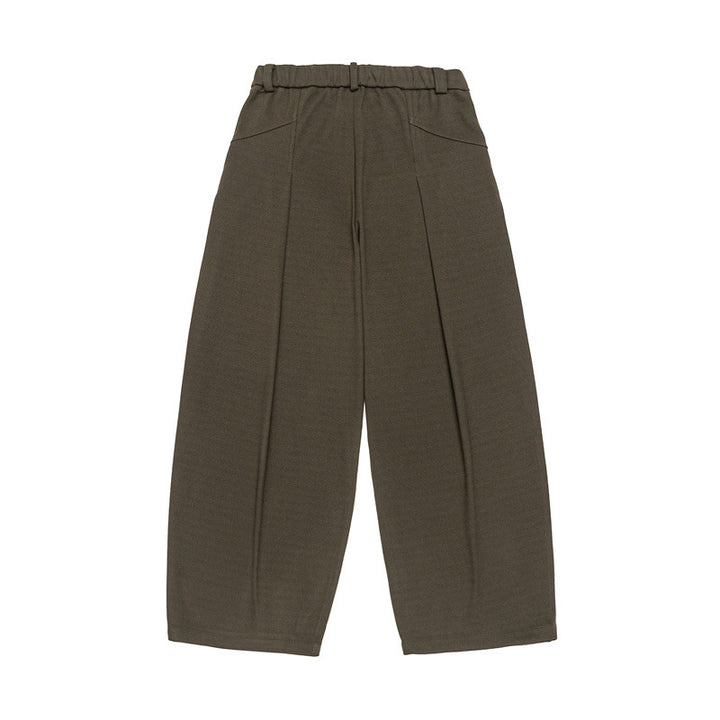 Damen Weite High‑Waist Plissee-Culotte-Hose mit Bundfalten und Gürtelschlaufen Echoarchiv