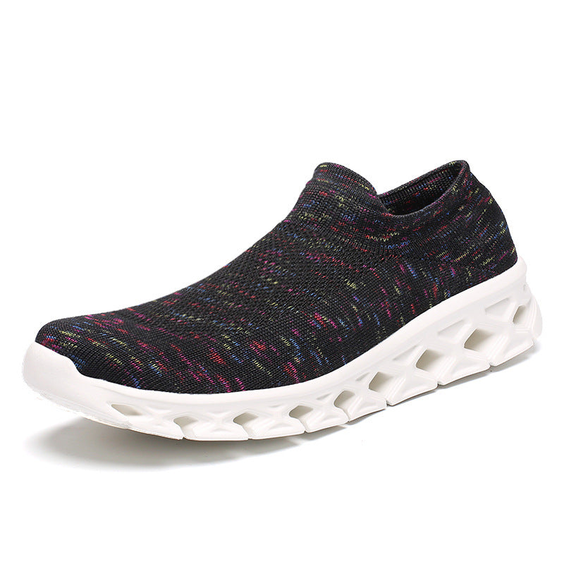 Unisex Leichter Slip-On Strick-Freizeitschuh mit wabenförmiger Hohlkammer-Sohle Echoarchiv