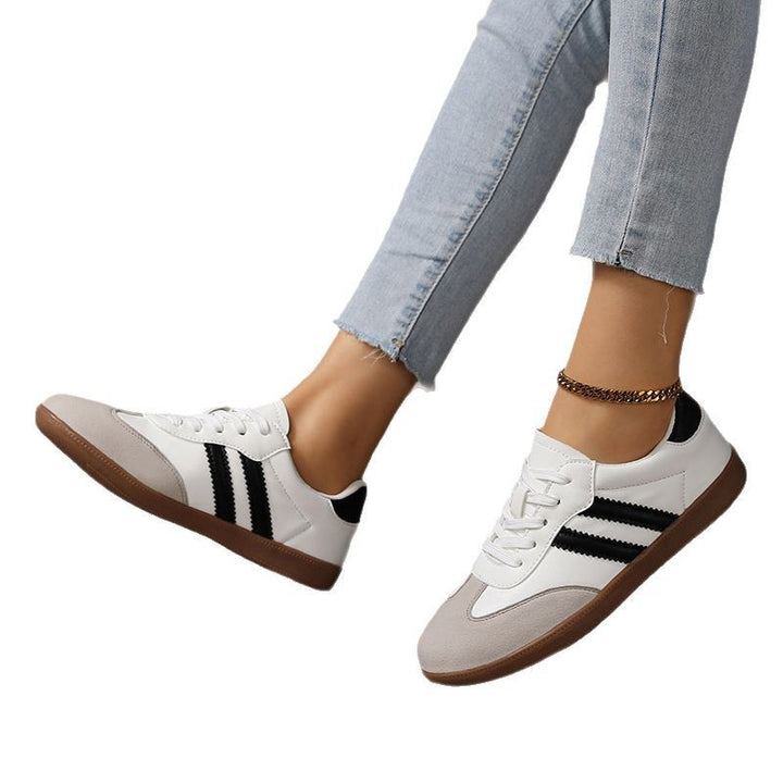 Damen nan Retro-Laufschuh mit Veloursleder-Details, Kontraststreifen und rutschfester Gummilaufsohle Echo Archiv