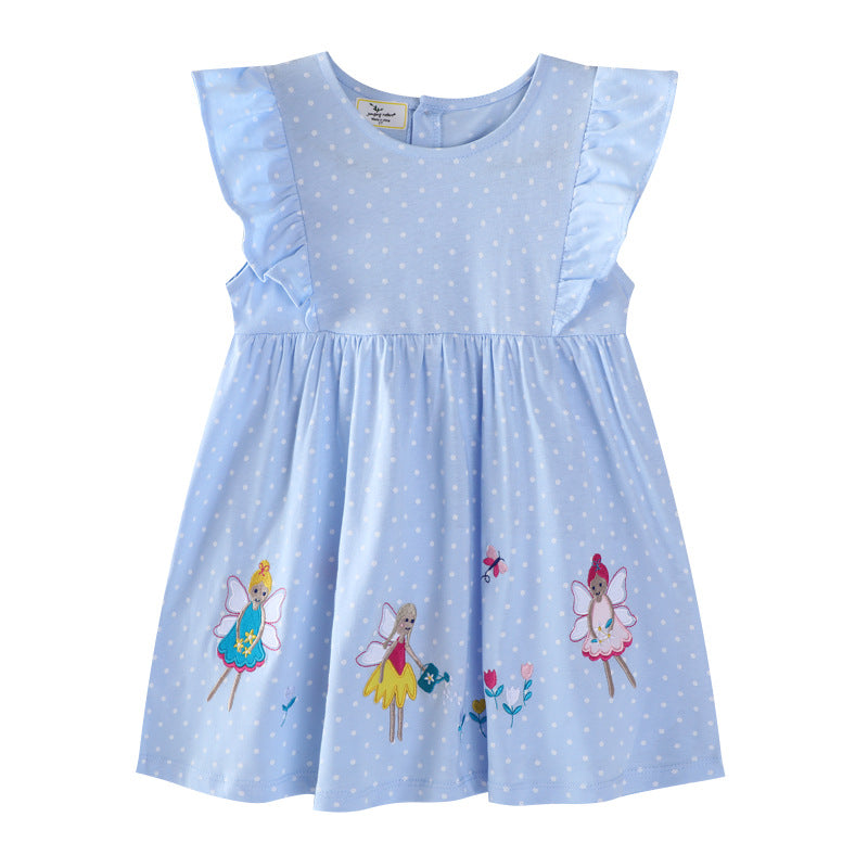 Mädchen Kleid mit niedlichen Feenapplikationen Echo Archiv