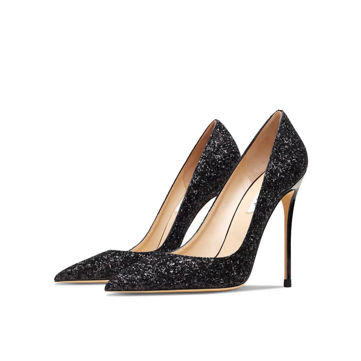 Damen Glitzer-Pumps mit spitzer Zehenform und metallic Stiletto-Absatz Echo Archiv