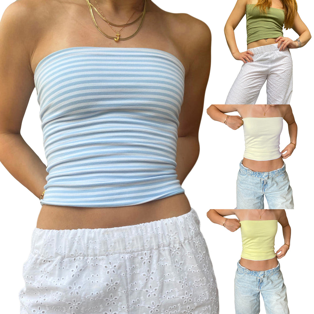 Damen Bustier-Oberteil mit feinen Streifen Echo Archiv